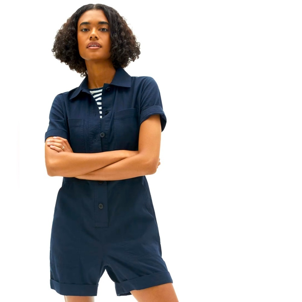 EVERLANE The Cotton Weave Romper